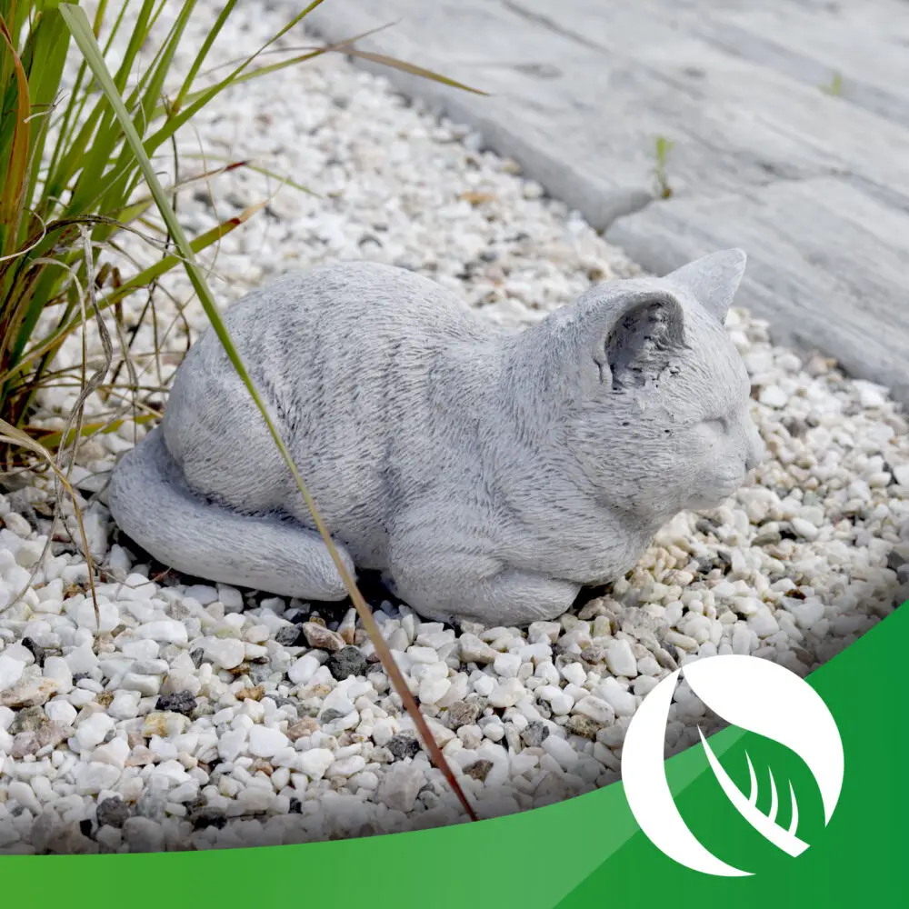 Kleine Katze Gartenfigur Steinguss aus Beton Figuren aus Polen Gartendeko Schmuck